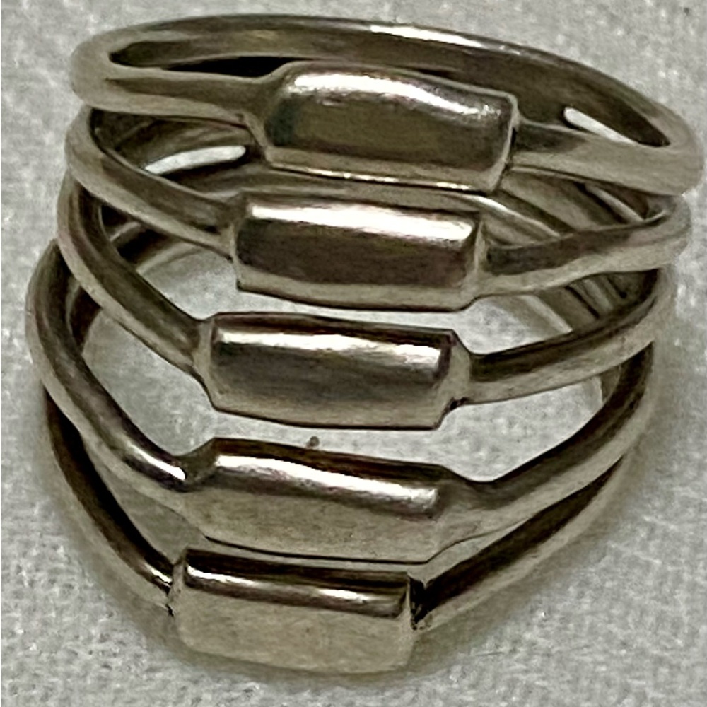 Elegant 925 Silver Stacked Ring Set